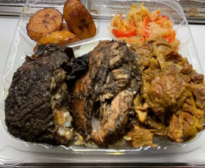 Chicken and Curry Goat Combo (3 pieces each)